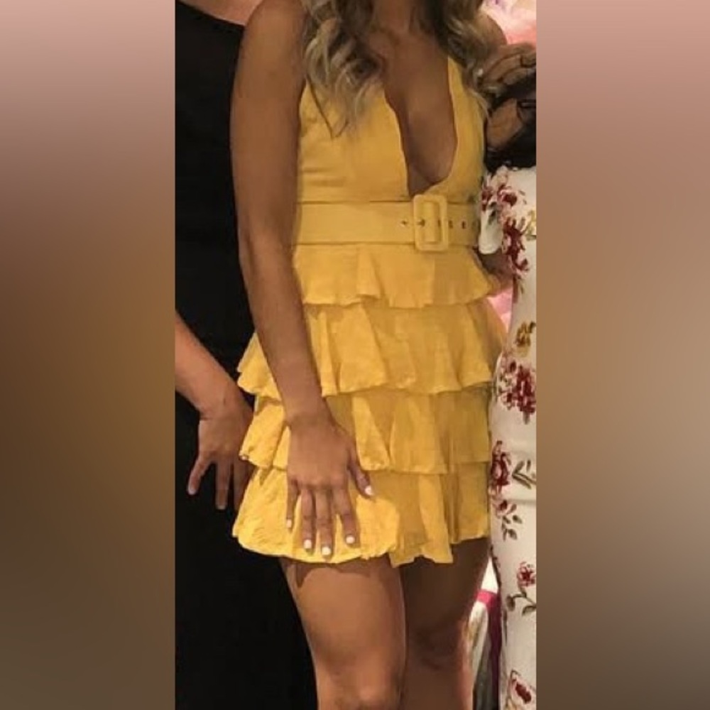 Yellow Ruffled Dress - Picture 2 of 4